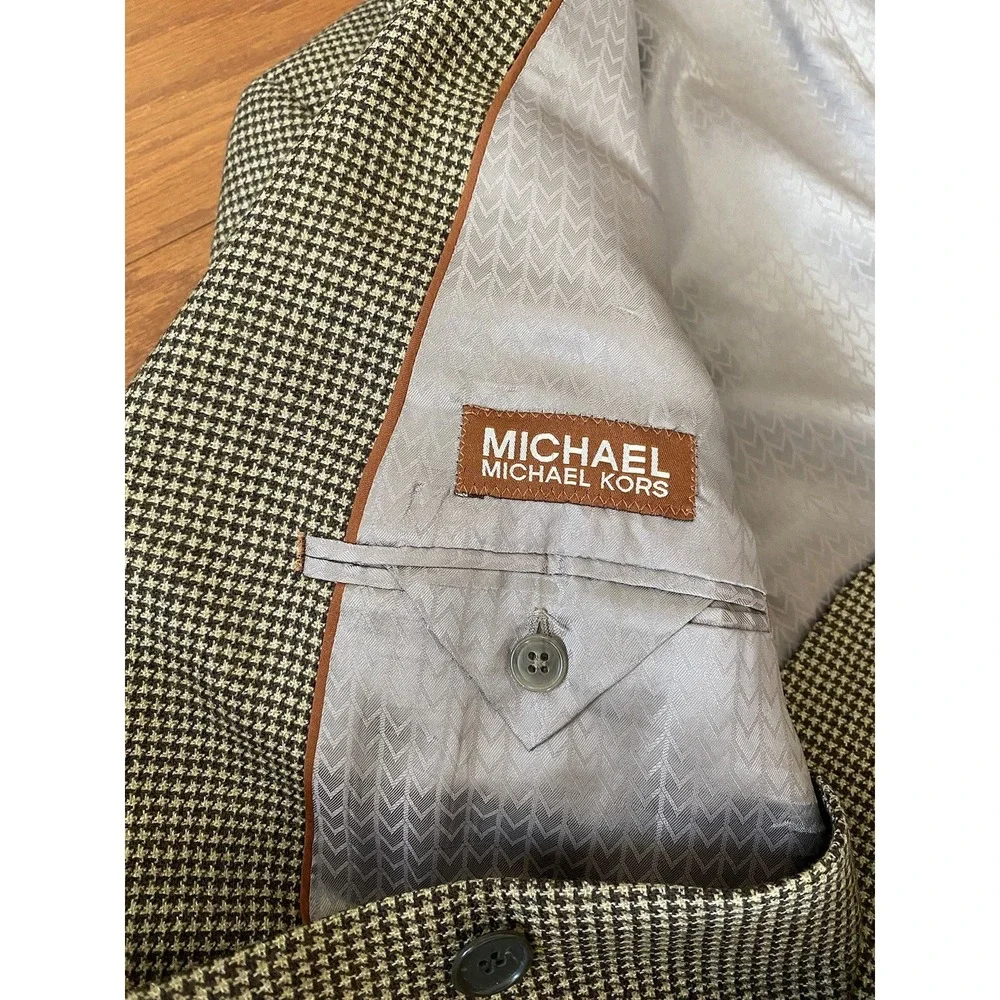 Michael Kors Men's Brown Wool Cashmere Tan Sport Coat‎ Jacket Size 42L New! $250